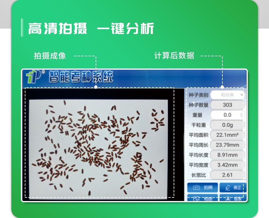 稻麥考種分析係統